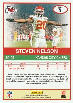 2019 Score - Green #3 Steven Nelson Back