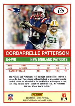 2019 Score - Purple #147 Cordarrelle Patterson Back