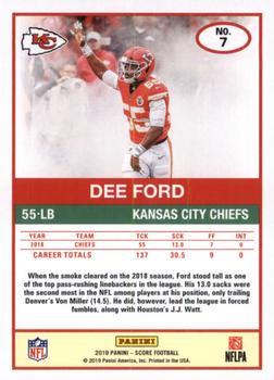 2019 Score - Red #7 Dee Ford Back