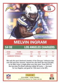 2019 Score - Red #30 Melvin Ingram Back