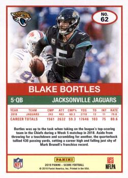 2019 Score - Red #62 Blake Bortles Back