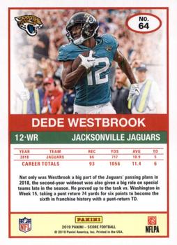 2019 Score - Red #64 Dede Westbrook Back