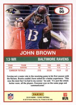 2019 Score - Red #90 John Brown Back