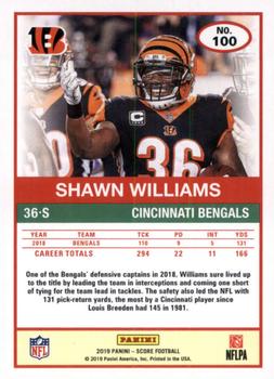 2019 Score - Red #100 Shawn Williams Back