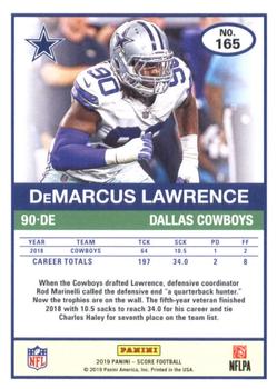 2019 Score - Red #165 DeMarcus Lawrence Back