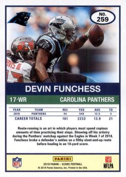 2019 Score - Red #259 Devin Funchess Back