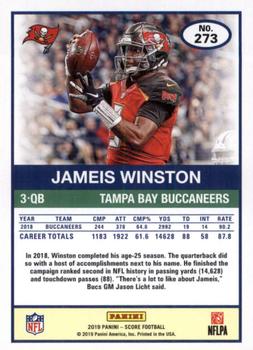 2019 Score - Red #273 Jameis Winston Back
