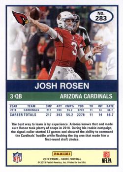 2019 Score - Red #283 Josh Rosen Back