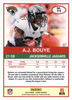 2019 Score - Scorecard #71 A.J. Bouye Back