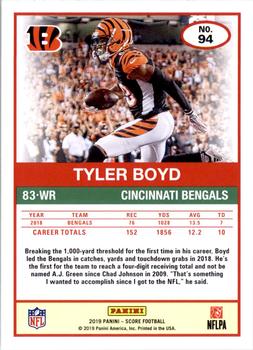 2019 Score - Scorecard #94 Tyler Boyd Back