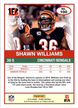 2019 Score - Scorecard #100 Shawn Williams Back