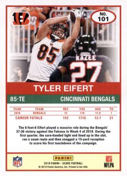 2019 Score - Scorecard #101 Tyler Eifert Back