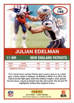 2019 Score - Scorecard #146 Julian Edelman Back