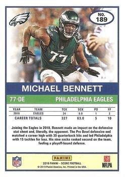 2019 Score - Scorecard #189 Michael Bennett Back