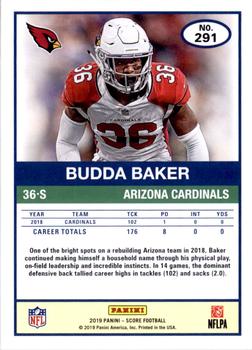 2019 Score - Scorecard #291 Budda Baker Back