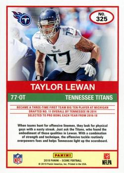2019 Score - Scorecard #325 Taylor Lewan Back