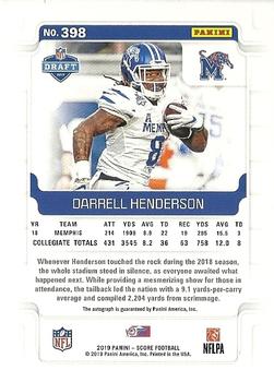 2019 Score - Rookies Signatures Red Zone #398 Darrell Henderson Back