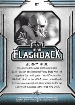 2019 Leaf Draft - Draft Flashback #07 Jerry Rice Back
