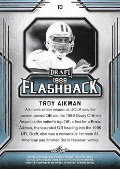 2019 Leaf Draft - Draft Flashback #10 Troy Aikman Back