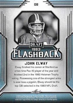 2019 Leaf Draft - Draft Flashback Gold #08 John Elway Back