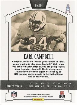 2019 Panini Legacy - Red #101 Earl Campbell Back