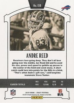2019 Panini Legacy - Red #138 Andre Reed Back