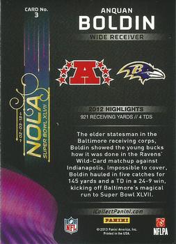 2013 Super Bowl XLVII NFL Experience #3 Anquan Boldin Back