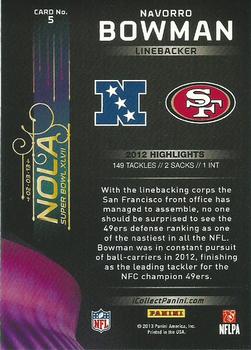 2013 Super Bowl XLVII NFL Experience #5 NaVorro Bowman Back