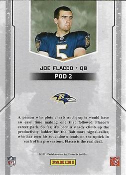 2011 Panini NFL Player of the Day #POD2 Joe Flacco Back