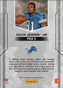 2011 Panini NFL Player of the Day #POD5 Calvin Johnson Back