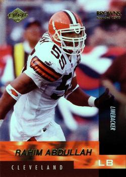 1999 Collector's Edge Cleveland Browns #CB1 Rahim Abdullah Front