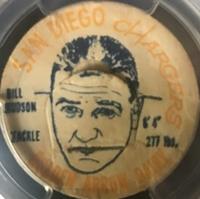 1962 Golden Arrow Dairy San Diego Chargers Caps #NNO Bill Hudson Front