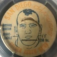 1962 Golden Arrow Dairy San Diego Chargers Caps #NNO Dick Hudson Front