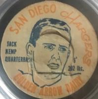 1962 Golden Arrow Dairy San Diego Chargers Caps #NNO Jack Kemp Front
