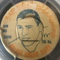1962 Golden Arrow Dairy San Diego Chargers Caps #NNO Ron Mix Front
