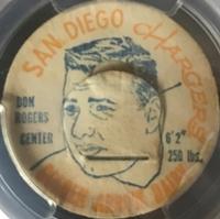 1962 Golden Arrow Dairy San Diego Chargers Caps #NNO Don Rogers Front