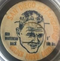 1962 Golden Arrow Dairy San Diego Chargers Caps #NNO Bud Whitehead Front