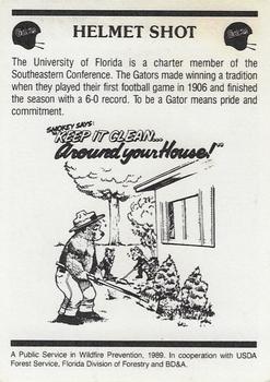 1989 Florida Gators Smokey #NNO Gator Helmet Back