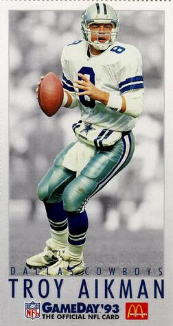 1993 GameDay McDonald's All Stars #3 Troy Aikman Front