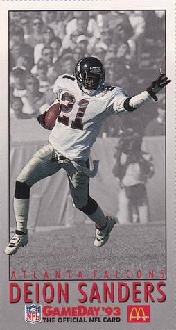 1993 GameDay McDonald's Atlanta Falcons #1 Deion Sanders Front