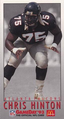 1993 GameDay McDonald's Atlanta Falcons #5 Chris Hinton Front