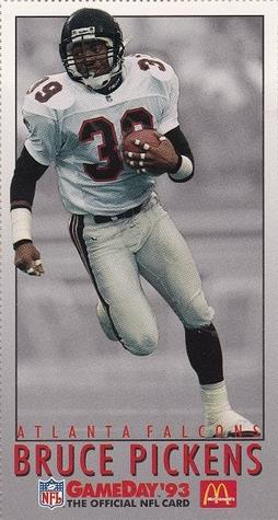 1993 GameDay McDonald's Atlanta Falcons #8 Bruce Pickens Front