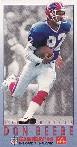 1993 GameDay McDonald's Buffalo Bills #2 Don Beebe Front