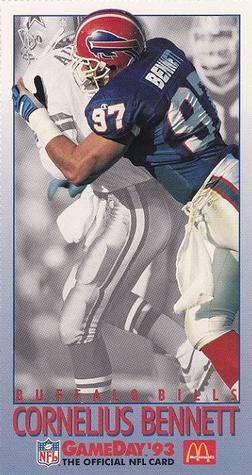 1993 GameDay McDonald's Buffalo Bills #3 Cornelius Bennett Front