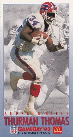 1993 GameDay McDonald's Buffalo Bills #15 Thurman Thomas Front