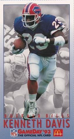 1993 GameDay McDonald's Buffalo Bills #16 Kenneth Davis Front