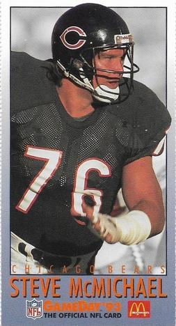 1993 GameDay McDonald's Chicago Bears #13 Steve McMichael Front