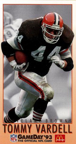 1993 GameDay McDonald's Cleveland Browns #12 Tommy Vardell Front