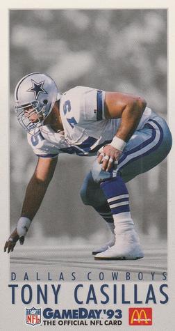 1993 GameDay McDonald's Dallas Cowboys #2 Tony Casillas Front
