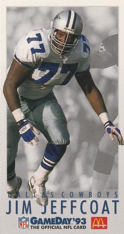 1993 GameDay McDonald's Dallas Cowboys #7 Jim Jeffcoat Front